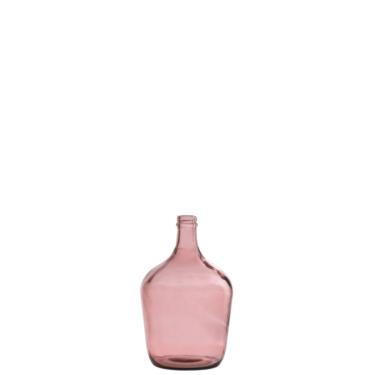 Vase J-Line Bottle Terra en verre rose, ambiance salon