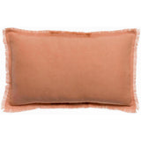 Coussin uni Laly Épice 30 x 50 - Couleur orange, texture douce en coton