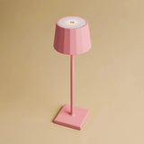 Lot de 4 lampes de table rechargeables rose avec station