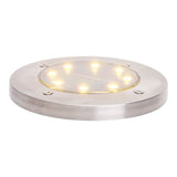 Brochet à étage solaire à LED à 6 sets "pour l'extérieur, brochettes en métal et en plastique en blanc en acier, avec LED intégrée