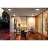 Lampe murale extérieure LED "Mio" Ø 17,5 cm en métal et plastique colorants en anthracite, IP54 pour l'entrée, le balcon, la terrasse