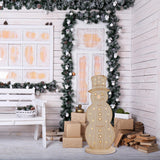 LED WOOD DECOLUM "Snowy" Petites décorations de Noël en bois dans la nature, avec des LED fermement installées, pour la zone extérieure