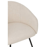 J-Line Chaise Wales Acier/Mousse Ivoire