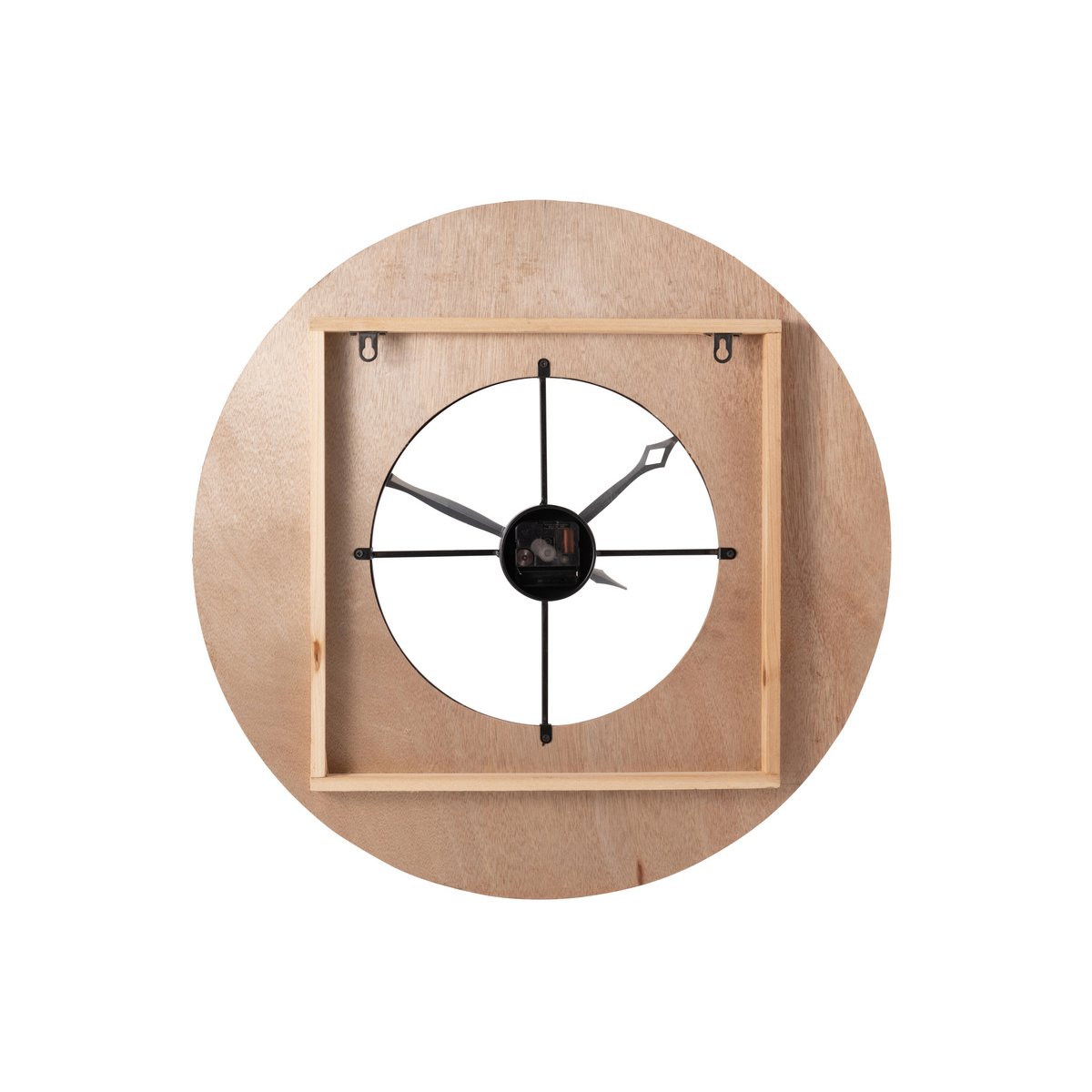 Horloge J-Line Sodi en bois naturel et noir, design élégant