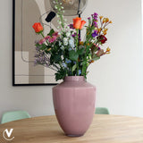 Vase Tugela en verre rose pastel