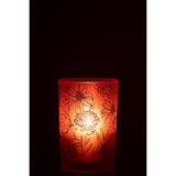 Bougeoir Fleurs de Lanterne J-Line sur une table, ambiance chaleureuse