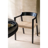 Chaise j-line Emma teakhout noir / marron