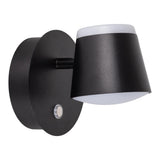 Lumière murale sans fil "Tondo" magnétiquement, env. 12 x 14,5 cm, en métal noir, pour l'intérieur