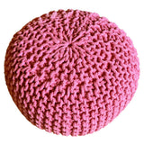 Tabouret de siège pouf ensemble 2 pièces Ø 55 cm h 37 cm tabouret de tricot coussin de plancher
