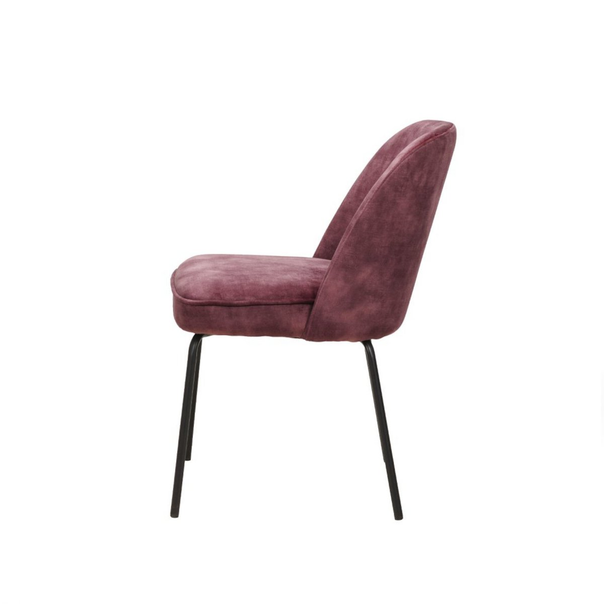 Chaise Luxor Tissu Aurora Rouge-Vin