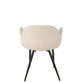 Vue latérale de la chaise J-Line en tissu et métal
