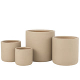 Ambiance jardin avec pots J-Line Dune en céramique blanche