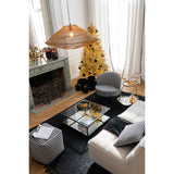Table basse J-Line - fer/verre - noir - L
