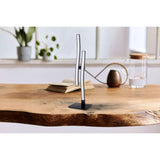 Lampe à table à LED "Onda", lampe de table en métal et en plastique en noir, avec des LED fermement construites, éclairage pour le salon, le bureau ou le chevet Tableau 44 cm de haut