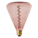 Lampe à LED "Dilly" E27 version 4 watt métal et verre en rouge