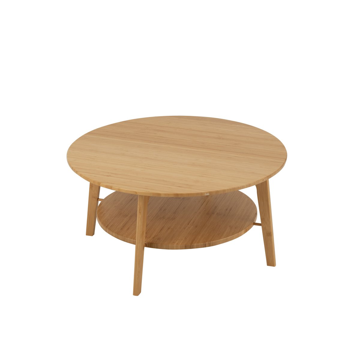 Table d'appoint ronde sur un fond neutre