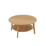 Table d'appoint ronde sur un fond neutre