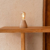 Lampe de table rechargeable marron clair Zavi