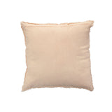 Détail du tissu en lin rose clair du coussin J-Line