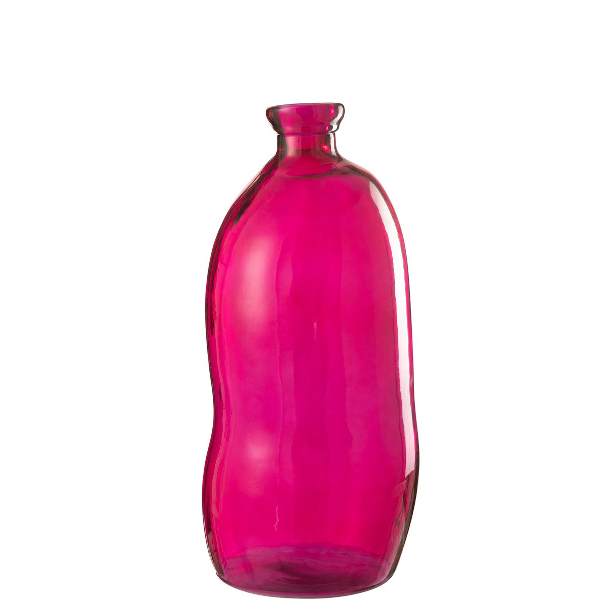 Vase J-Line en verre fuchsia, élégant et moderne
