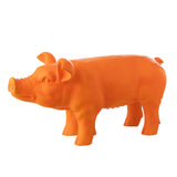 Cochon de jardin J-Line en Mgo orange, sculpture extérieure élégante