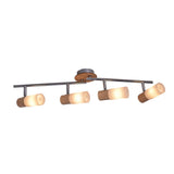 4 PACIERS MURS "Todtnau", métal, bois et plastique, de 60 cm de long