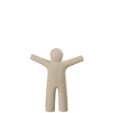 Figurine P'tit Maurice en polyresin beige, finition brute, décor élégant