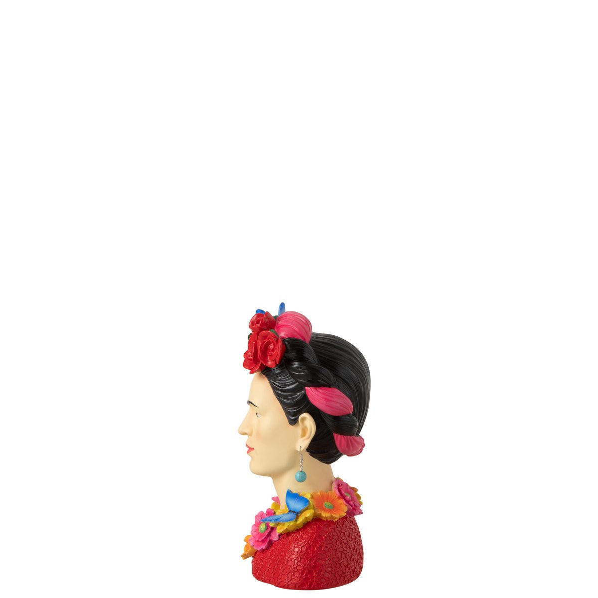 Buste Frida Kahlo en polyresine, multicolore, vue avant