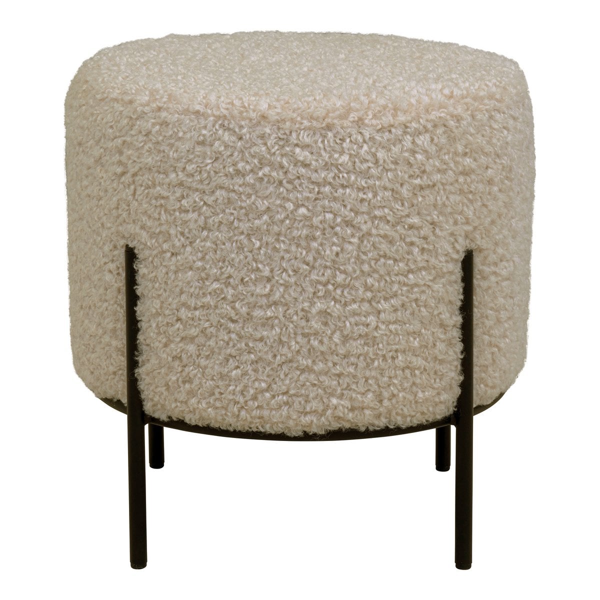 Vue de profil du pouf Alford montrant sa texture moelleuse et élégante