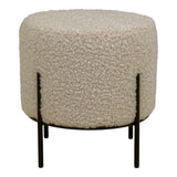 Vue de profil du pouf Alford montrant sa texture moelleuse et élégante