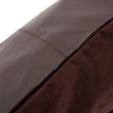 La Housse de Coussin en Cuir à Quatre Panneaux - Choco - 60x60