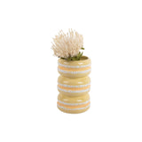 Vase Macaron jaune, détail des macarons empilés