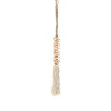 Cintre en coquillage et coton rose, vue de face