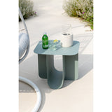 Table d'Appoint Carrée Métal Vert - usage quotidien