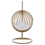 Chaise suspendue J-Line Ronde en acier naturel vue de face