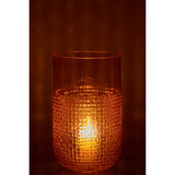 Vase J-Line Pattern en verre orange, détail du motif