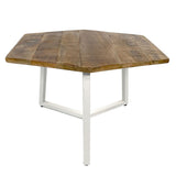 Table d'appoint 56 x 47 cm table basse de table de salon bon cadre en métal noir - blanc blanc