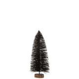 Sapin de Noël J-Line noir avec paillettes, élégant et festif