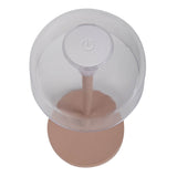 Lampe de table de batterie LED à 2 ert "Gomba" pour l'extérieur et à l'intérieur, en métal et en plastique dans l'amande givré, 18,5 cm de haut