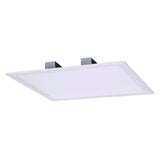 Panneau d'assemblage LED "Sorriso", lampe de montage en métal et en plastique en blanc avec des LED fermement construites, 45x45 cm pour les intérieurs