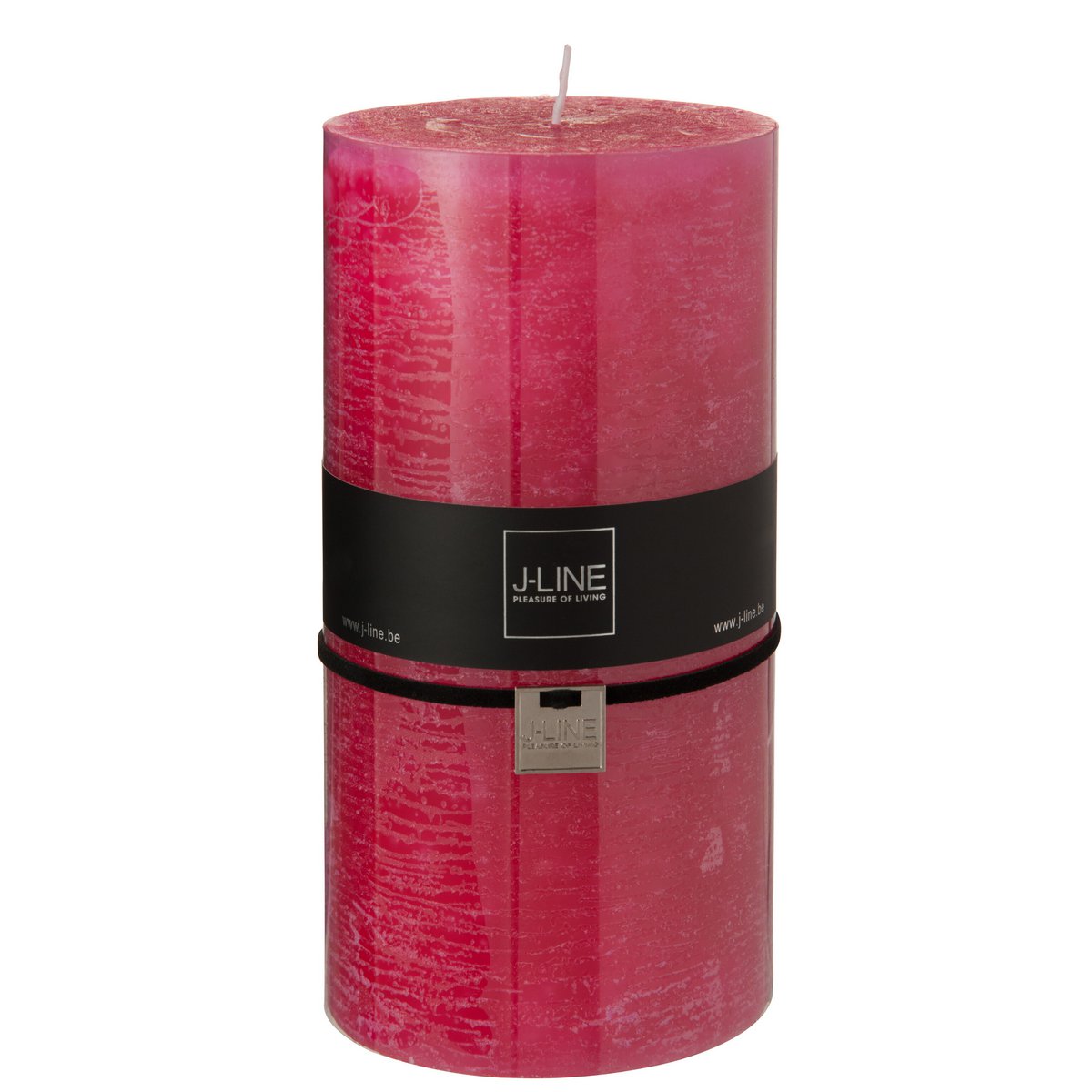 Bougie cylindrique XXL J-Line fuchsia, détail de la texture