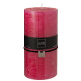 Bougie cylindrique XXL J-Line fuchsia, détail de la texture