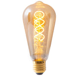 Lampe LED "Dilly" Version E27 3 set, 4 watts, Ø 6,4 cm, en métal et en verre, ambre