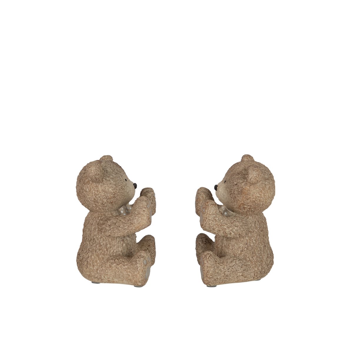 Serre-livres Teddy en polyresin marron clair - vue de face