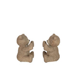 Serre-livres Teddy en polyresin marron clair - vue de face
