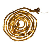 Chaîne légère solaire "Canamo" de la corde de chanvre dans ´natur, 8 m de long, plus 2 m de ligne d'alimentation, blanc chaud, pour la zone extérieure