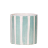 Kolibri Accueil | Rayure peinte - Turquoise - Ø9cm