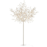 Feuilles d'arbre décoratives LED argentées J-Line, vue de face