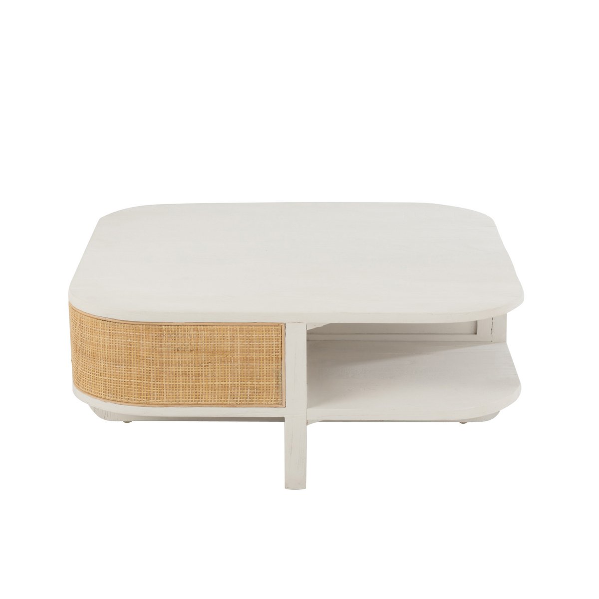 Table Basse Molly J-Line, détail du plateau en bois exotique