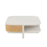 Table Basse Molly J-Line, détail du plateau en bois exotique